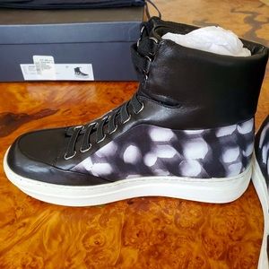 NWT JIL SANDER black leather lace-up ankle sneaker